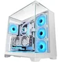 Mars Gaming MCVISION Blanca Semitorre con Triple Cristal Templado